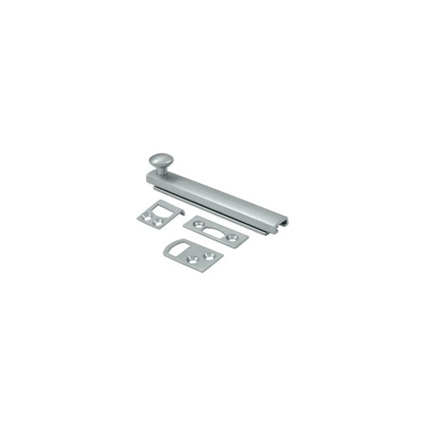 Concealed Screw Surface Bolt Window Latch Brushed Chrome, 10PK